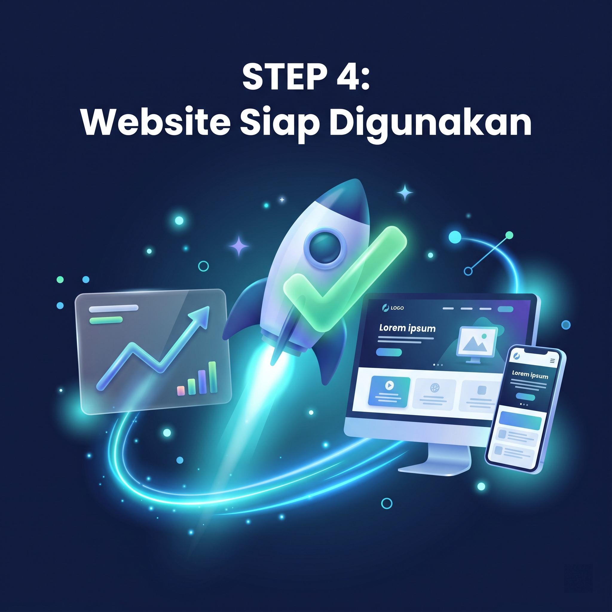 Ilustrasi langkah 04 website siap digunakan